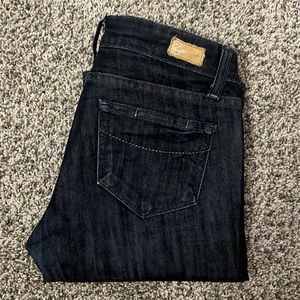 Paige premium denim Benedict Canyon classic rise boot cut dark wash jean. 25